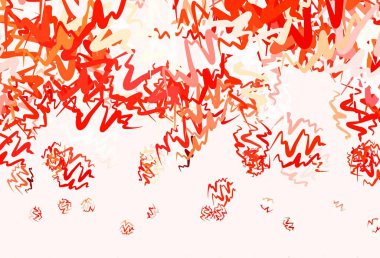 Bükülmüş çizgileri olan açık kırmızı vektör arkaplanı. Basit bir şekilde yepyeni renkli bir tasvir. Tasarımınız için tamamen yeni bir şablon.