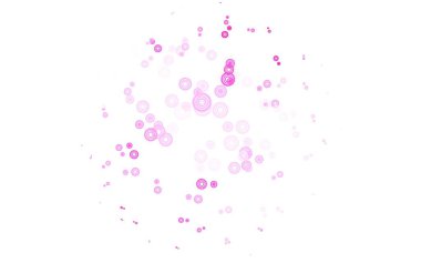 Açık Pembe, diskli sarı vektör dokusu. Doğa tarzında renkli baloncuklu soyut illüstrasyon. Fütürist reklamlar ve kitapçıklar için şablon.