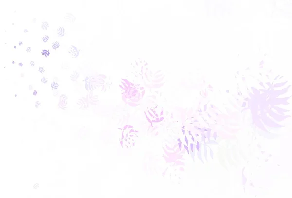 Ringan Ungu Pink Vector Wallpaper Elegan Dengan Daun Ilustrasi Warna - Stok Vektor