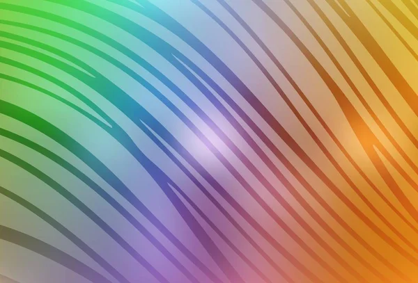 Luz Fondo Vectorial Multicolor Con Líneas Curvas Muestra Geométrica Colorida — Archivo Imágenes Vectoriales