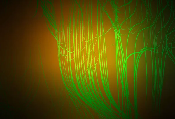 Modèle Lumineux Flou Vert Foncé Vecteur Jaune Illustration Colorée Brillante — Image vectorielle