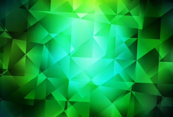 Dark Green Vector Abstract Polygonal Background Creative Illustration Halftone Style — Stock Vector