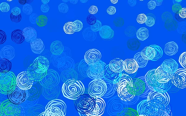 Açık Mavi Yeşil Vektör Soyut Desenli Güller Çiçeklerle Bulanık Şekilli — Stok Vektör