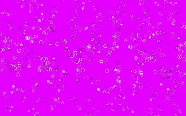 Светло Фиолетовый Розовый Вектор Точками Красивая Цветная Иллюстрация Размытыми Кругами — стоковый вектор