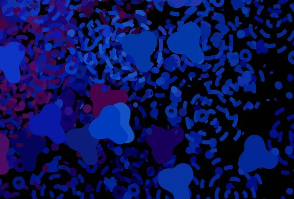 Dunkelrosa Blaue Vektorschablone Mit Chaotischen Formen Bunte Chaotische Formen Mit — Stockvektor