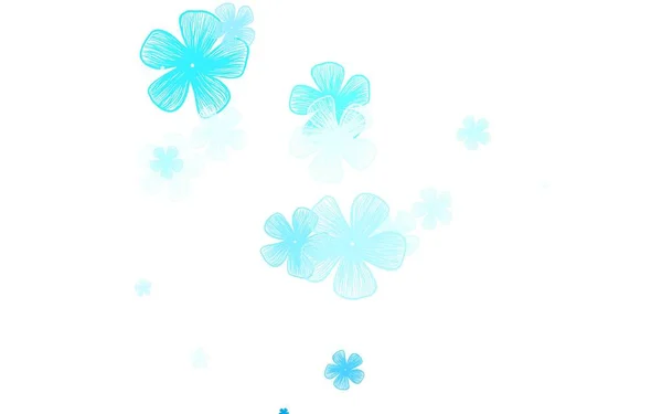 浅绿色矢量抽象设计与花卉 白色背景上有梯度的花 童书多彩的图案 — 图库矢量图片