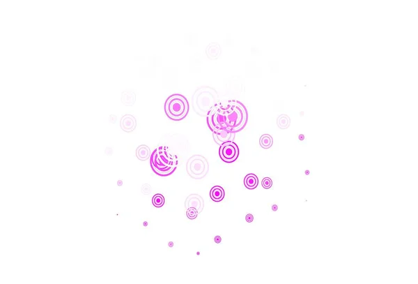 Hellviolett Rosa Vektor Hintergrund Mit Kreisen Kurven Illustration Mit Einer — Stockvektor