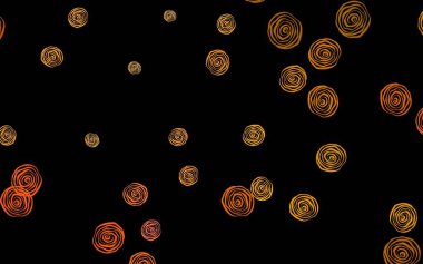 Koyu turuncu vektör çizimi, çiçekler, güller. Çiçeklerle süslenmiş soyut çizimler. İşiniz için yeni tasarım.