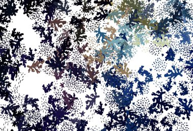 Rastgele biçimlerde ışık çok renkli vektör deseni. Rastgele şekillerle soyut tarzda dekoratif tasarım. Kartvizitiniz için modern tasarım.