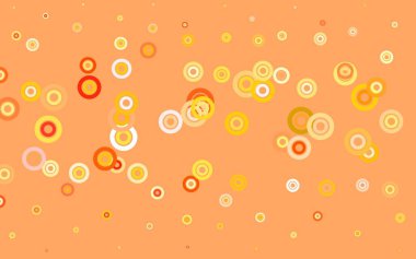 Açık pembe, daire şekilli sarı vektör düzeni. Doğa tarzında bulanık halkaları olan güzel renkli çizimler. İş ilanınız için tasarım.