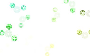 Açık mavi, daireli yeşil vektör şablonu. Soyut arka planda bulanık kabarcıklar ve renkli gradyan. İş ilanınız için tasarım.