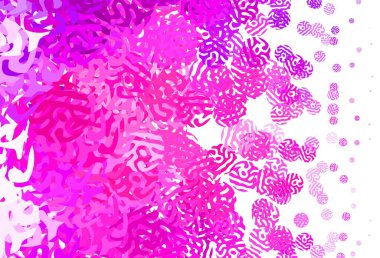 Rastgele şekilli açık pembe vektör deseni. Soyut tarzda rengarenk gradyan şekilleri olan bir resim. Web siteniz için basit tasarım.
