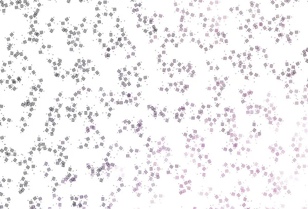 Violet Clair Disposition Vectorielle Rose Avec Lignes Plates Points Design — Image vectorielle