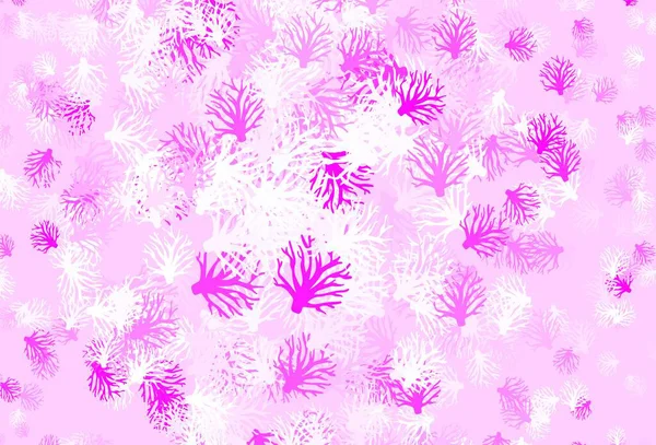 Leve Roxo Rosa Vetor Doodle Textura Com Ramos Ilustração Com — Vetor de Stock