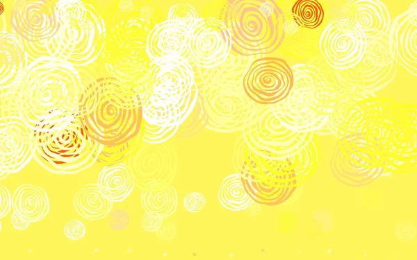 Rojo Claro Vector Amarillo Diseño Abstracto Con Rosas Diseño Decorativo — Vector de stock