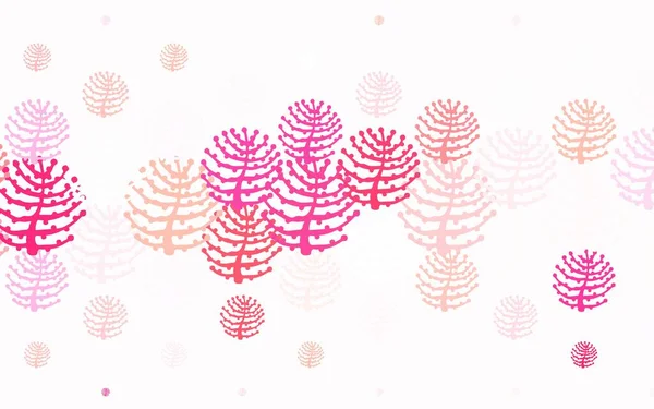 Hellroter Vektor Eleganter Hintergrund Mit Ästen Bäumen Blätter Zweige Natürlichem — Stockvektor