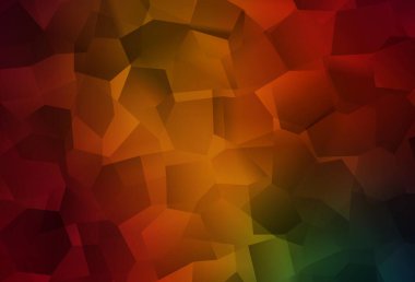 Koyu yeşil, kaotik şekilli kırmızı vektör şablonu. Soyut tarzda rengarenk gradyan şekilleri olan bir resim. İşiniz için en iyi akıllı tasarım.