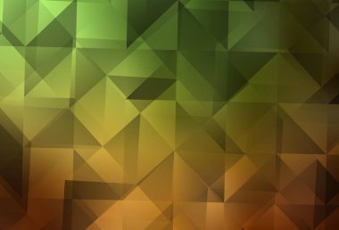 Açık yeşil, sarı vektör çokgen desen. Zarif üçgenleri olan soyut çizimler. İş tasarımınız için yepyeni bir tarz.