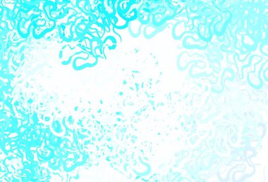 Açık mavi, rastgele şekilli yeşil vektör deseni. Soyut tarzda rengarenk gradyan şekilleri olan bir resim. Duvar kağıtları için zarif tasarım.