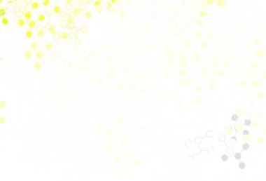 Açık yeşil, yapay zeka ağlı sarı vektör deseni. Yapay zekanın bağlantı ve noktalarıyla soyut illüstrasyon. Zeka ve yenilik reklamları için şablon.