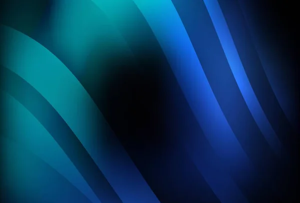 Темная Векторная Раскладка Синего Цвета Изогнутыми Линиями Образец Красочными Линиями — стоковый вектор