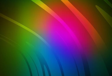 Koyu pembe, kıvrımlı çizgileri olan yeşil vektör şablonu. Kavisli çizgilerden oluşan parlak bir illüstrasyon. Marka kitabı için şık bir desen.