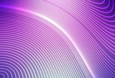 Bükülmüş çizgileri olan açık pembe vektör arkaplanı. Çağdaş gradyan soyut çizgileri olan çizimler. Reklamınız için yepyeni tasarım..