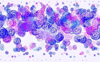 Açık pembe, güllü mavi vektör zarif şablon. Çiçekli zarif, parlak bir illüstrasyon. Cep telefonlarının geçmişleri için şablon.