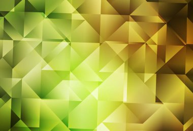 Açık yeşil, kırmızı vektör üçgen mozaik doku. Çokgen soyut çizim ve gradyan. Web siteniz için yeni bir doku.