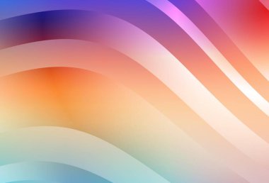 Eğri çizgileri olan açık renkli vektör dokusu. Renkli çizgileri ve şekilleri olan bir örnek. Web siteniz için soyut tasarım.