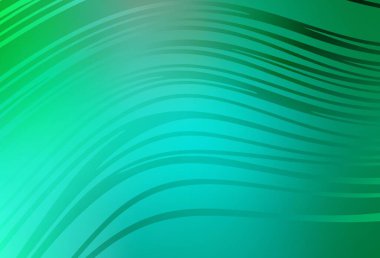 Bükülmüş çizgileri olan açık yeşil vektör düzeni. Basit çizgilerle renkli gradyan çizimi. Marka kitabı için şık bir desen.