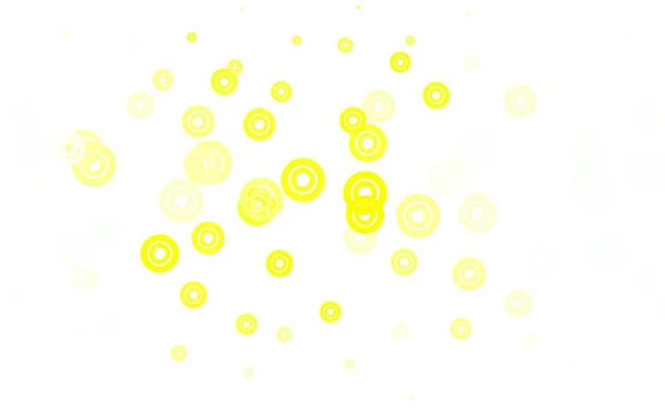 Verde Claro Patrón Vectorial Amarillo Con Esferas Diseño Decorativo Borroso — Vector de stock