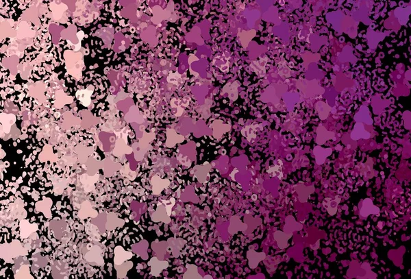 Темно Розовый Вектор Мемфисом Простая Красочная Иллюстрация Абстрактными Градиентными Формами — стоковый вектор