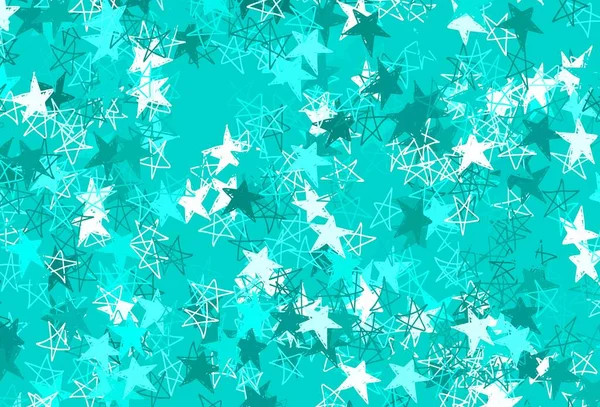 Plantilla Vectorial Light Green Con Estrellas Del Cielo Diseño Decorativo — Vector de stock