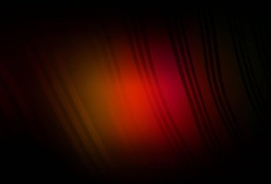 Koyu kırmızı, kıvrımlı sarı vektör deseni. Renkli çizgileri ve şekilleri olan bir örnek. Tasarımınız için basit şablon.