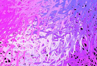 Açık Mor, eğri çizgili pembe vektör dokusu. Kavisli çizgilerden oluşan parlak bir illüstrasyon. Cep telefonu ekranları için şablon.