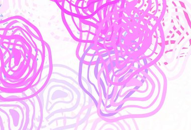 Soyut şekilli açık mor vektör arkaplanı. Renkli rastgele şekillerle modern soyut illüstrasyon. Web siteniz için basit tasarım.