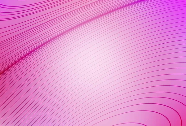 Світло Рожевий Векторний Фон Вигнутими Лініями Кругова Абстрактна Ілюстрація Градієнтом — стоковий вектор