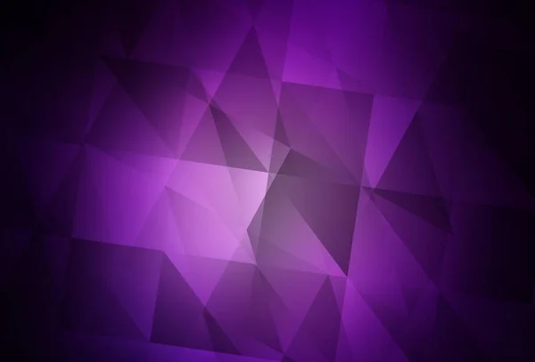 Dark Purple Vector Low Poly Layout Shining Colorful Illustration Triangles — Stock Vector