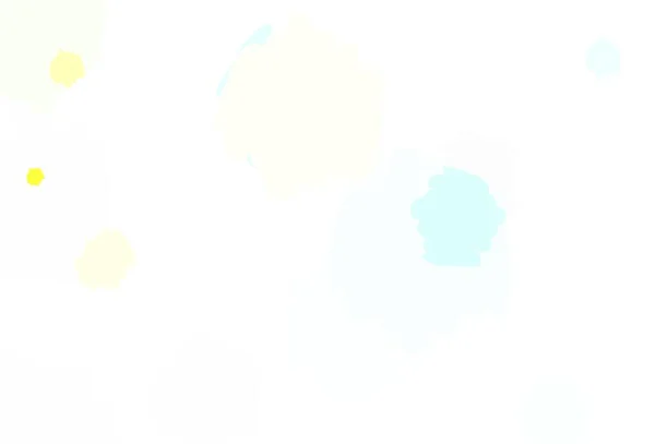 Světle Modrý Žlutý Vektorový Vzor Náhodnými Tvary Ilustrace Barevnými Tvary — Stockový vektor