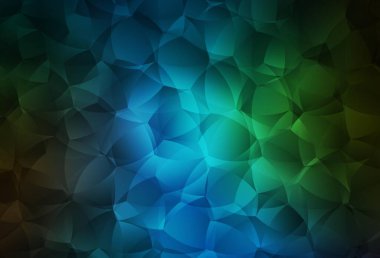 Koyu mavi, soyut şekilli yeşil vektör dokusu. Renkli rastgele şekillerle modern soyut illüstrasyon. Web siteniz için basit tasarım.