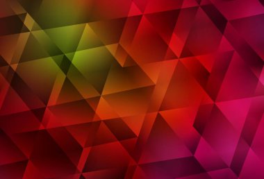 Koyu yeşil, kırmızı vektör soyut mozaik fon. Çokgen şekilli bir örnek. Broşürünüz için yepyeni bir tasarım..