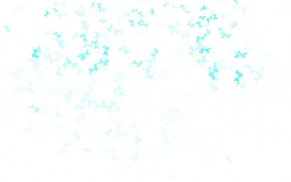 Bleu Clair Motif Vectoriel Vert Doodle Avec Des Branches Illustration — Image vectorielle