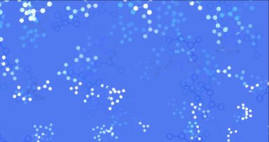 Yapay zeka ağıyla açık mavi animasyon 4K döngüsü. 