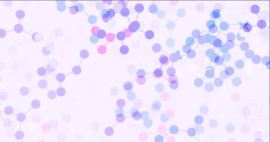 4K döngü açık mavi, kırmızı video örneği ve yapay zeka kavramı.