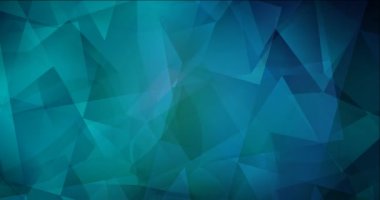 4K çokgen malzemeli koyu mavi, yeşil video döngüsü.