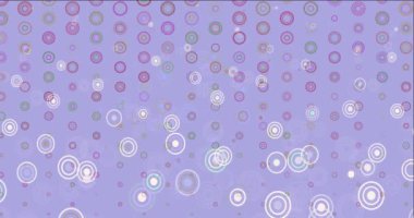 Koyu pembe 4K döngüsü, disklerle yeşil görüntü.