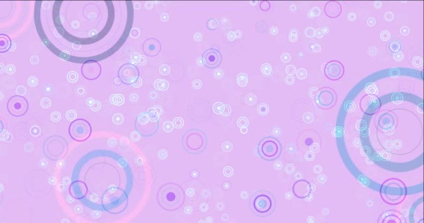 4K环路暗粉蓝色抽象动画与点. — 图库视频影像