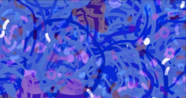 4K bucle rosa oscuro, muestra de vídeo azul con formas abstractas. — Vídeos de Stock
