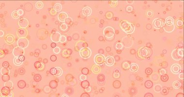 4K döngü koyu kırmızı, sarı diskli görüntüler.